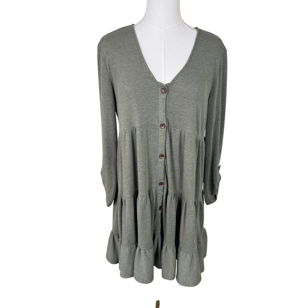 Altard State Tiered V Neck Mini Dress US Women's S
